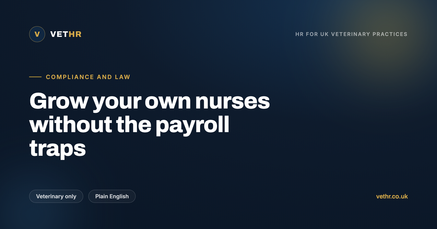 An employer's guide to taking on an apprentice veterinary nurse, from pay rates to the end of the programme.