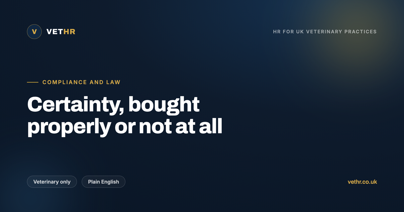 When a veterinary practice should use a settlement agreement and what makes one legally valid.