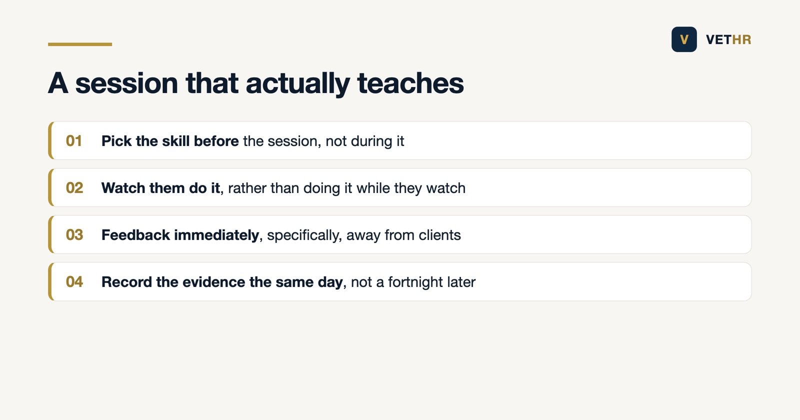 What a coaching session that actually teaches looks like