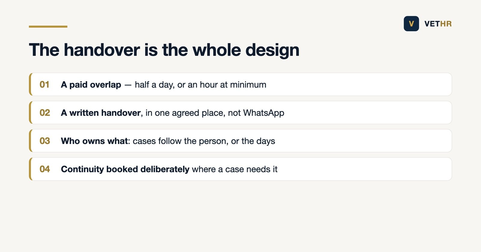 The four handover decisions that make a job share work