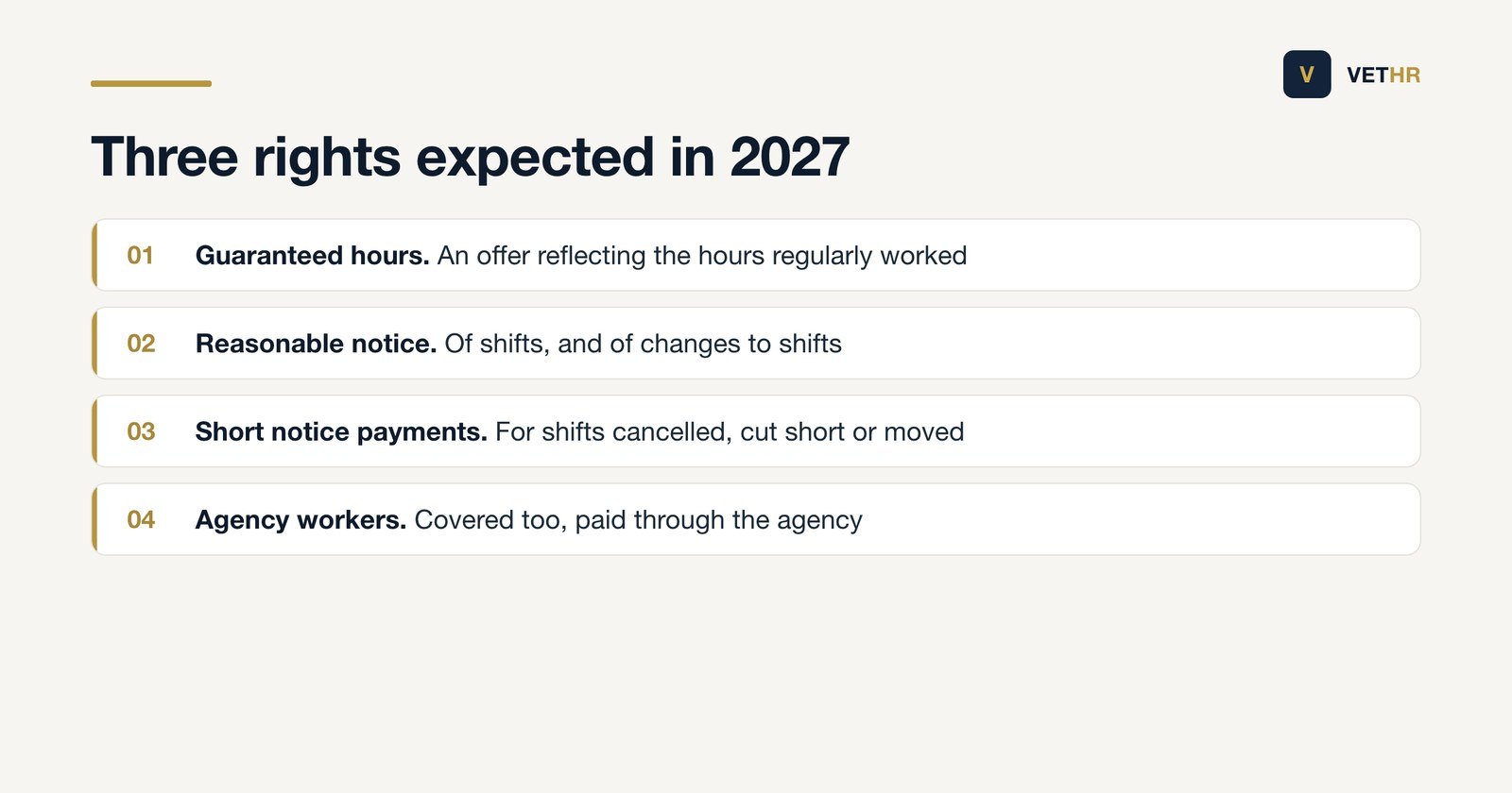The rights for zero hours and low hours workers created by the Employment Rights Act 2025.