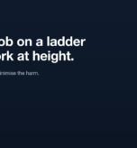 Work at height in a veterinary practice: changing a light on a ladder, reaching a high shelf in a stock room, checking a flat roof and cleaning a high window, each assessed in three steps